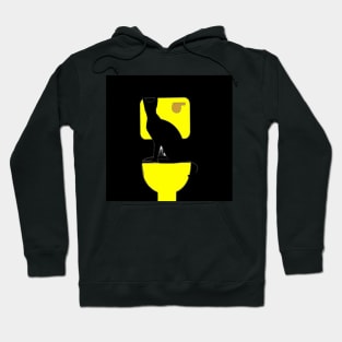 BATHROOM BLACK PIPI CAT Hoodie